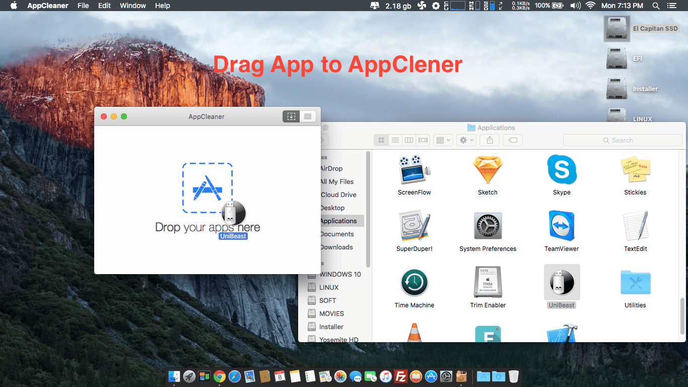 Remove apps background mac os